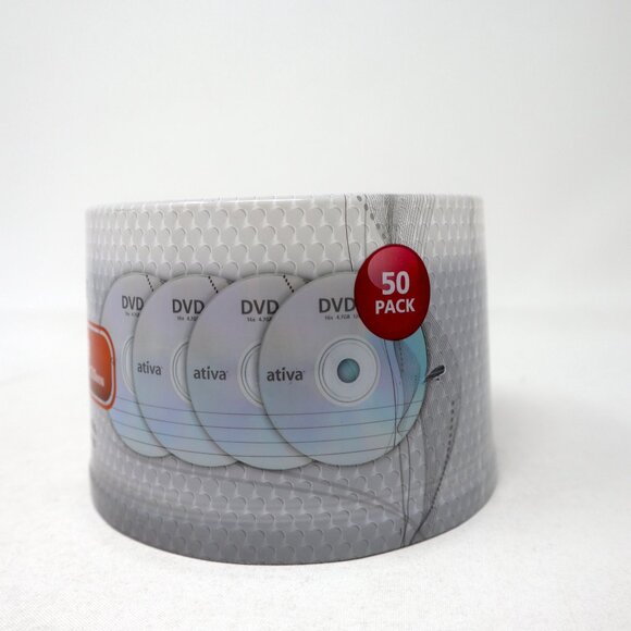 ATIVA Gold DVD-R 50 Pack 120 Minutes 16x 4.7 GB Recordables DVD NEW SEALED - Picture 9 of 11